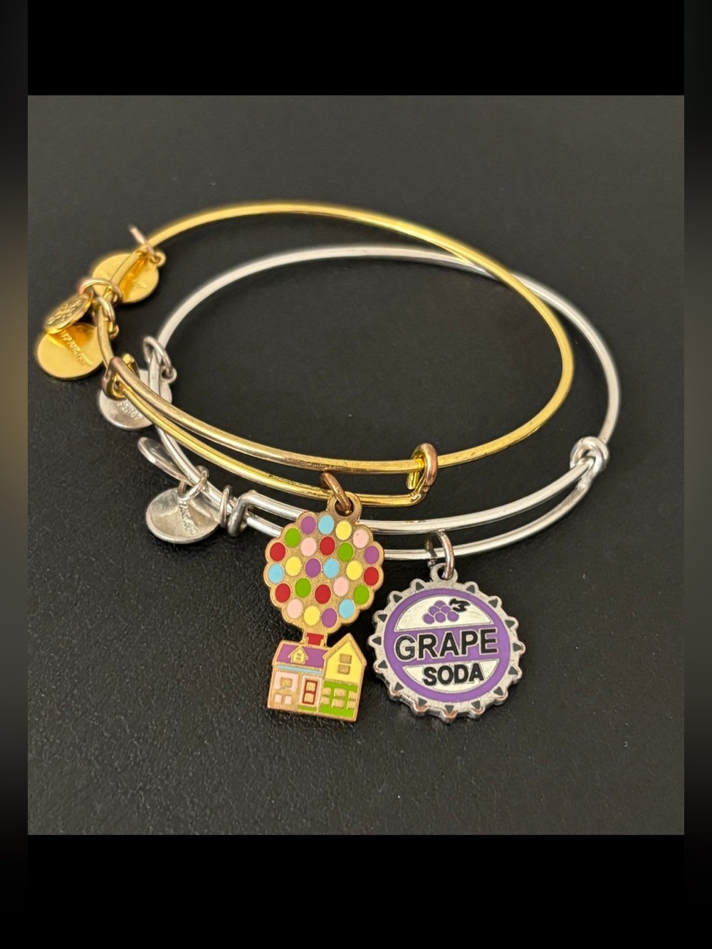 Alex and Ani Bracelets, Set of 2, Disney Pixar Up- Balloon & Grape Soda #312